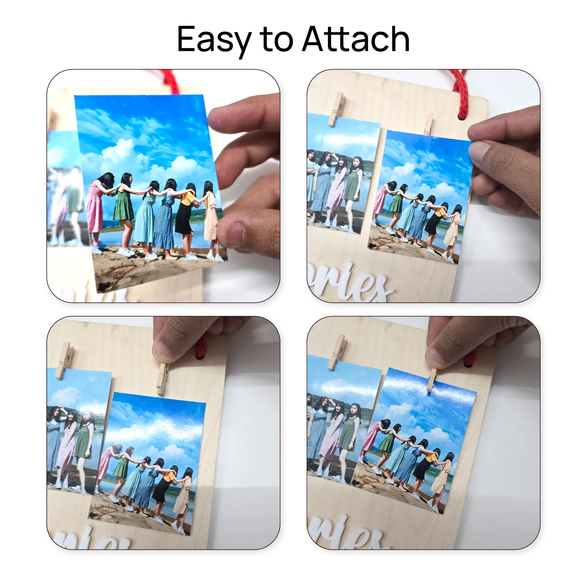 Custom Wooden Memories Hanger Board – Display Your Best Moments - Image 3