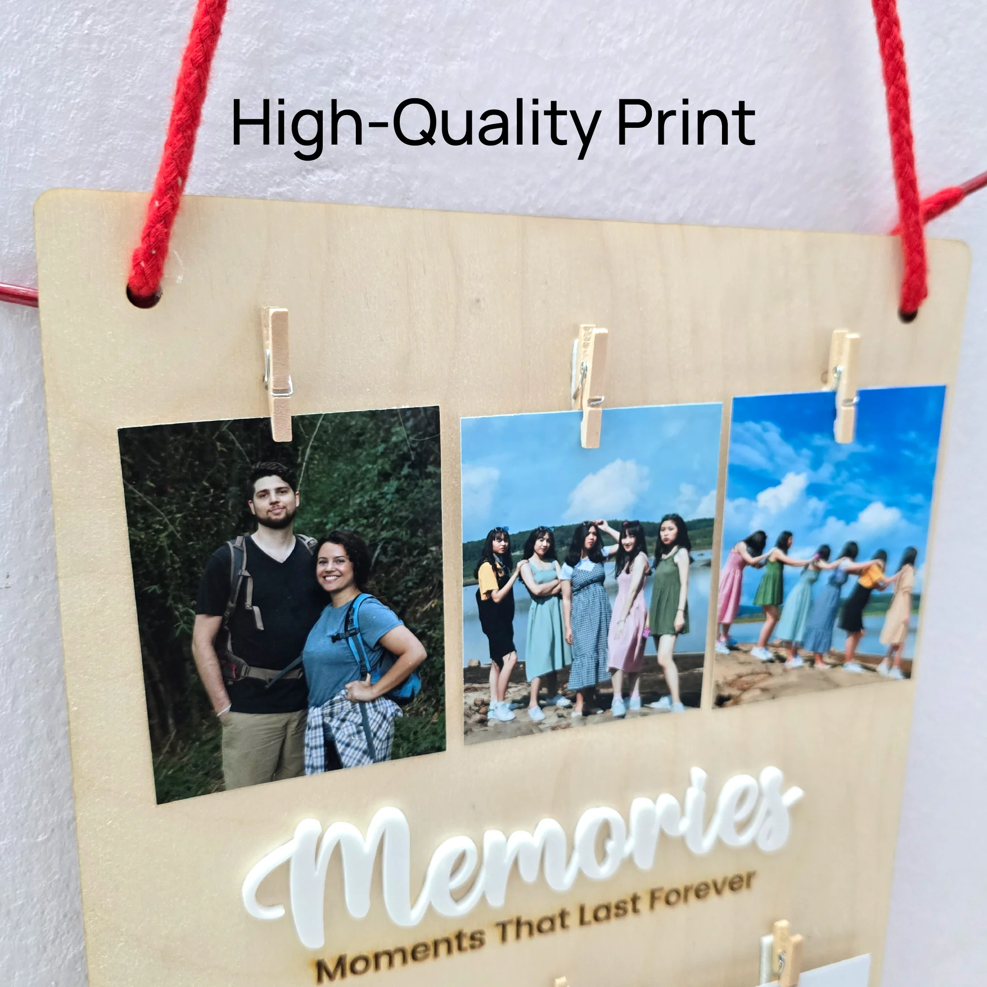 Custom Wooden Memories Hanger Board – Display Your Best Moments - Image 5
