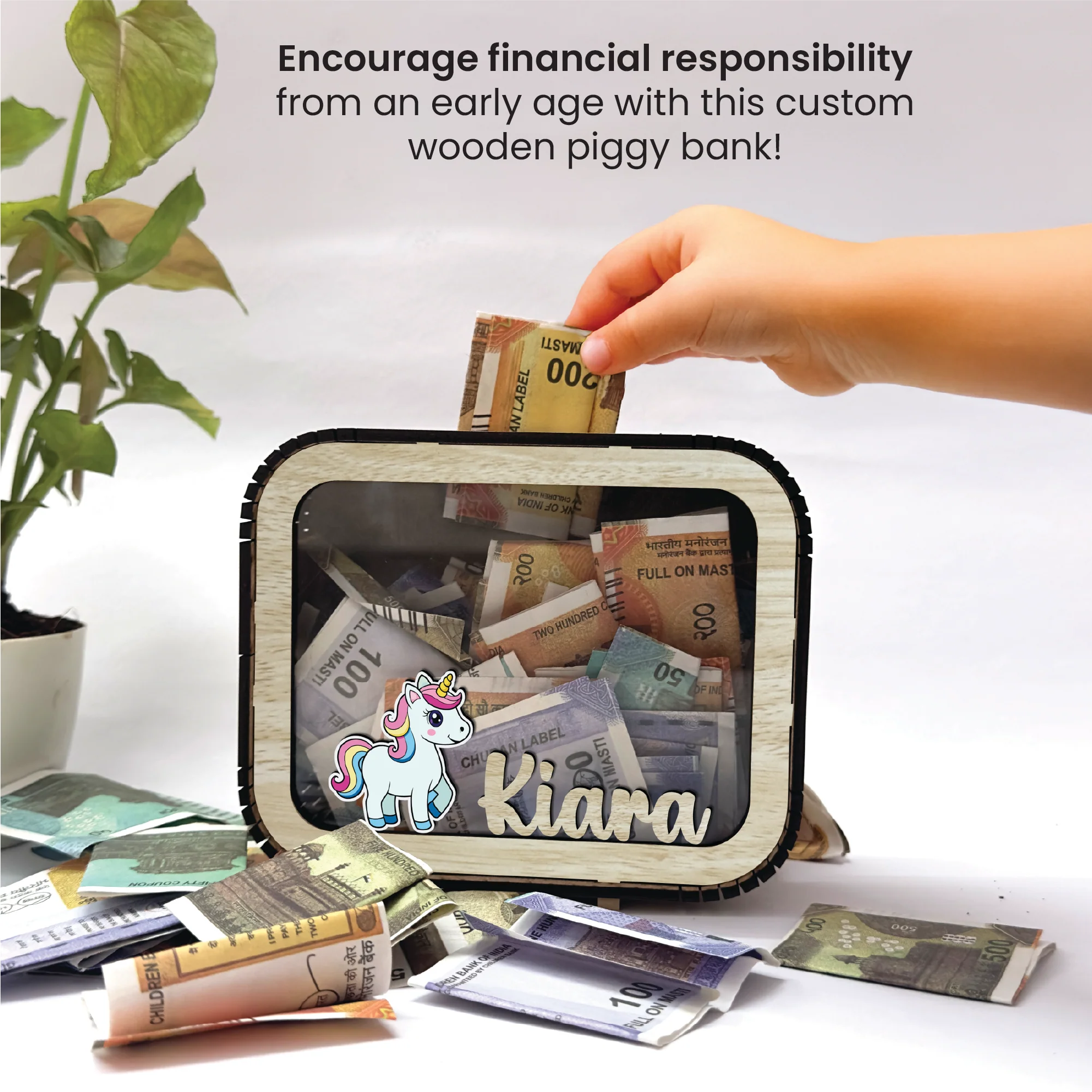 Custom Wooden Piggy Bank – A Fun Way to Learn Smart Saving! - Image 3