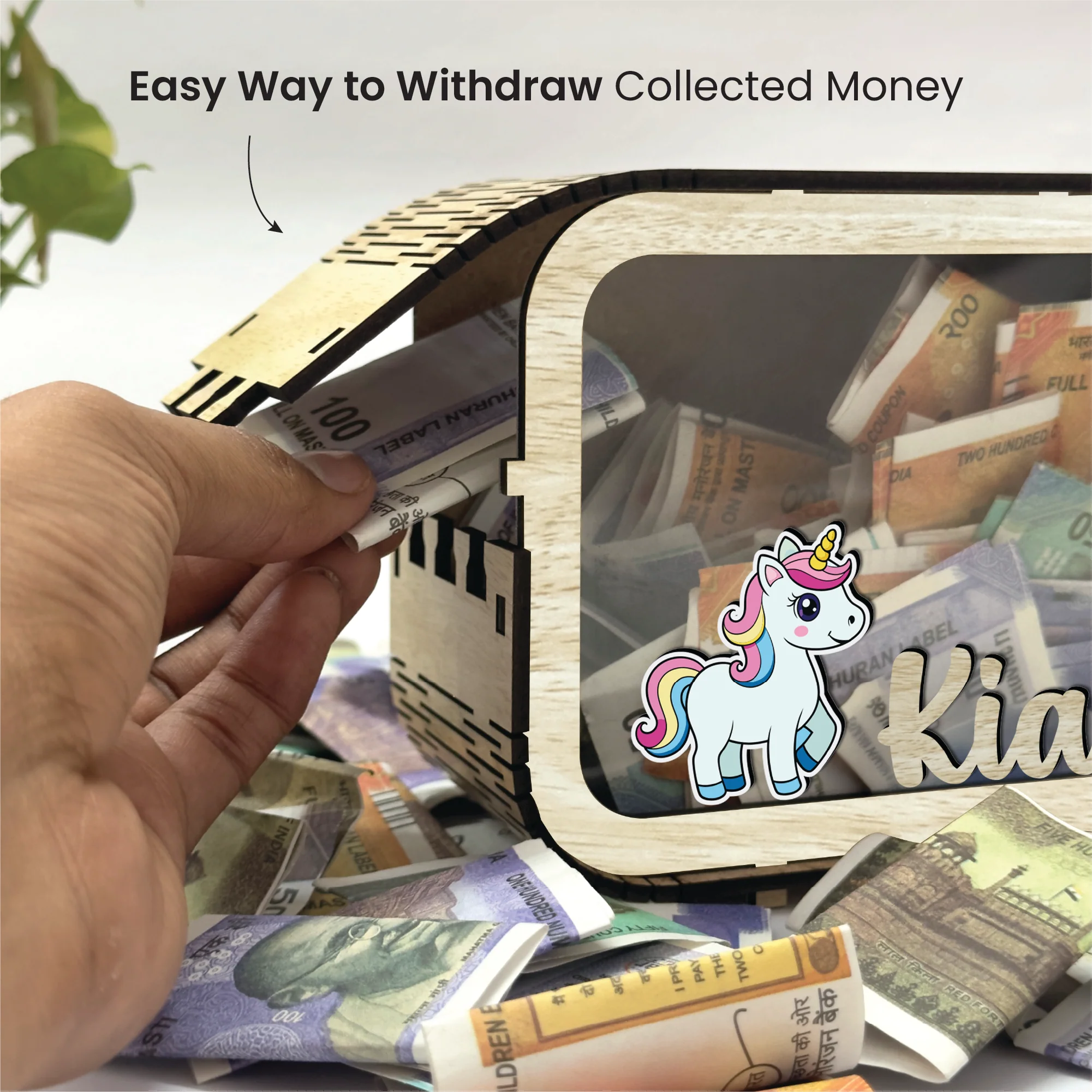 Custom Wooden Piggy Bank – A Fun Way to Learn Smart Saving! - Image 4