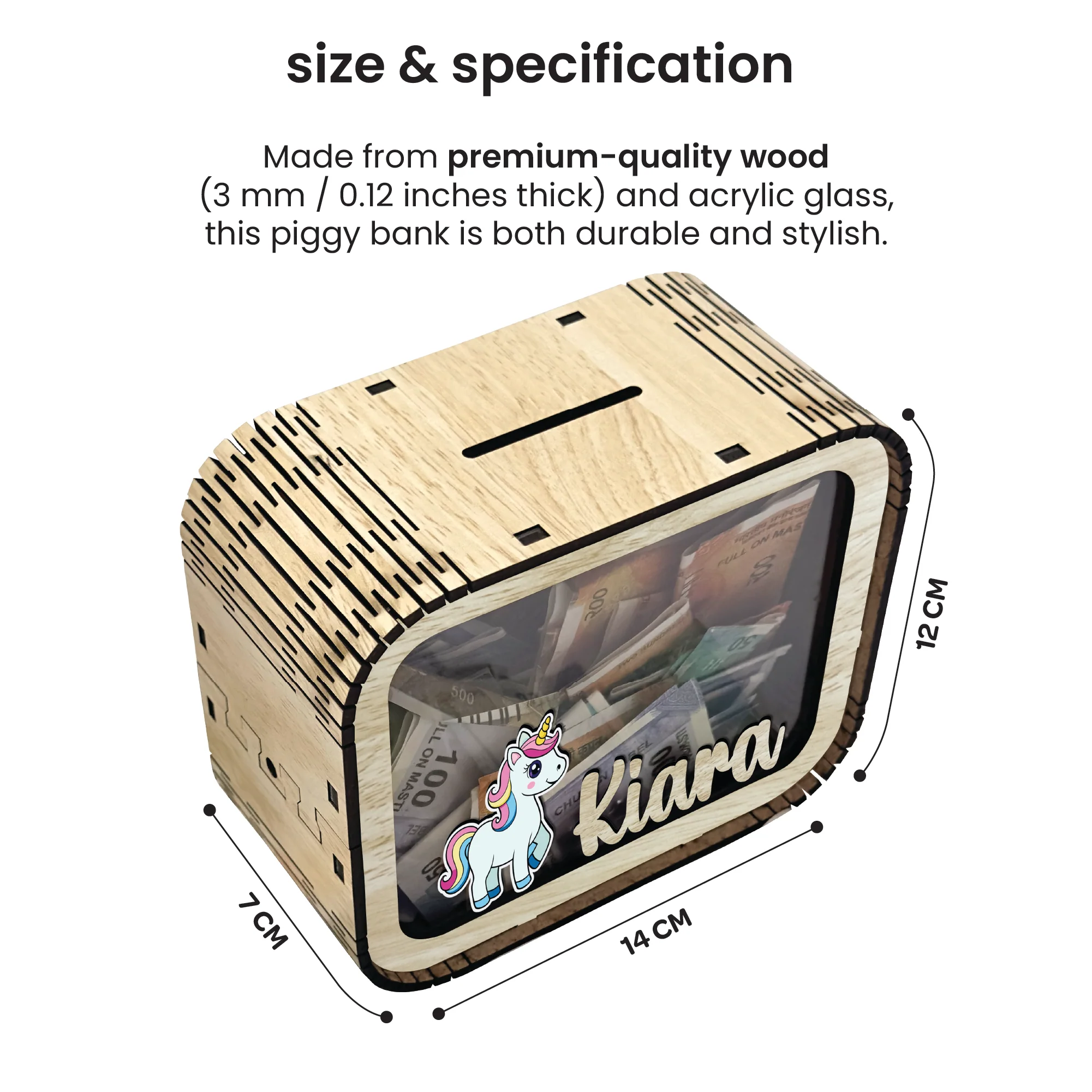 Custom Wooden Piggy Bank – A Fun Way to Learn Smart Saving! - Image 5