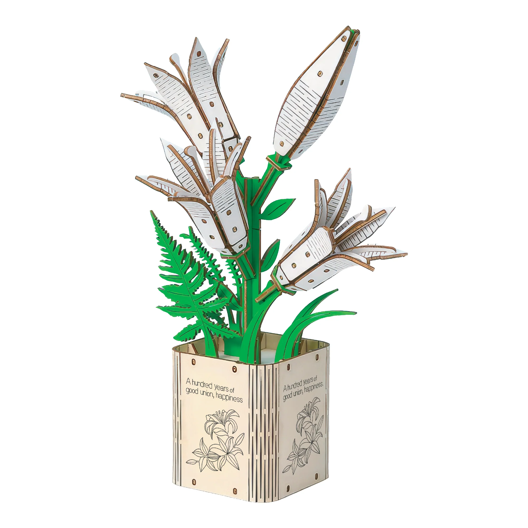 DIY Wooden Flower 3D Wooden Puzzle - Image 8