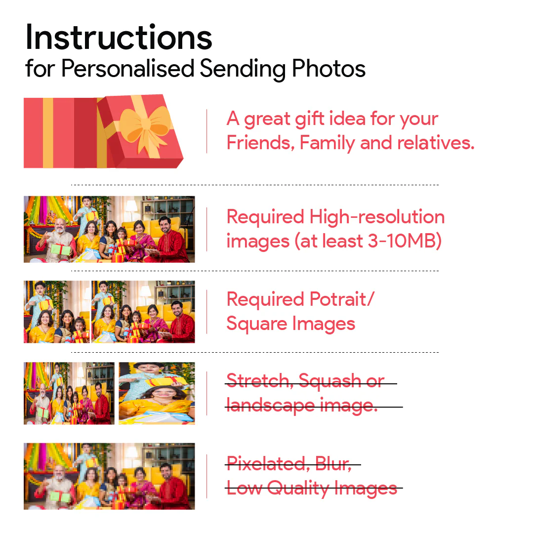 Personalised Acrylic Photo Frame Square 11 x 11 Inch - Image 5