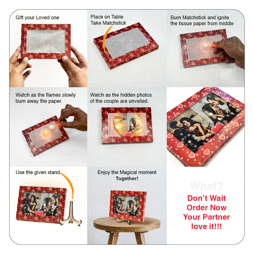 Personalised Couple Surprise Fire Photo Frame - Image 4