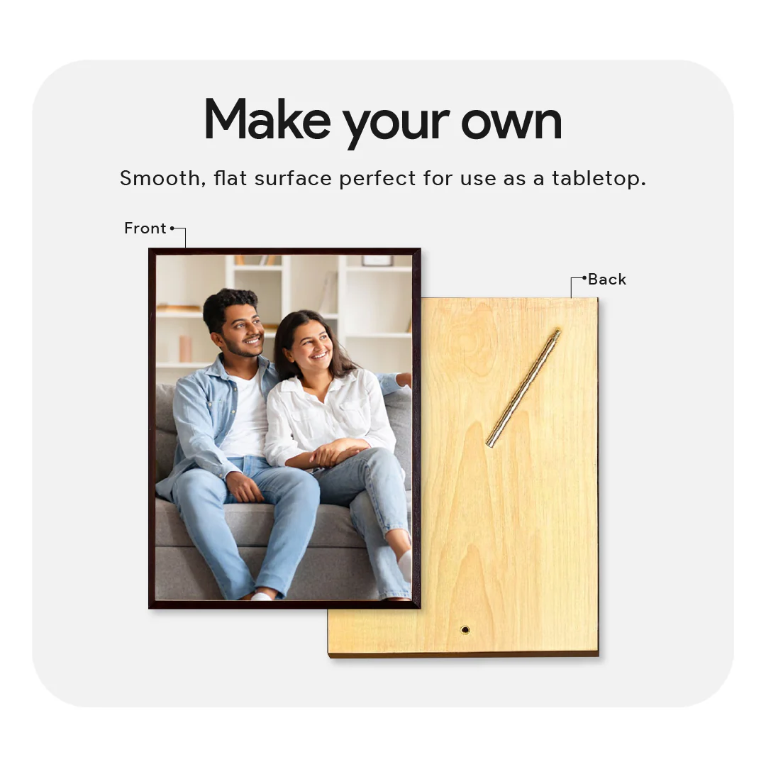 Personalised Wooden Tabletop Photo Frame- Solid Wood 8 x 10 Inch - Image 3