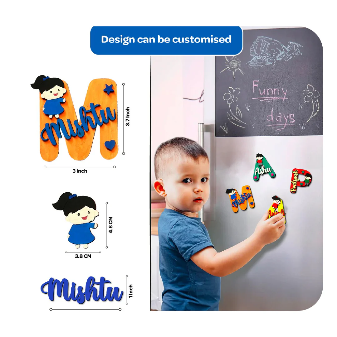Personalized Name Monogram Fridge Magnets - Image 3