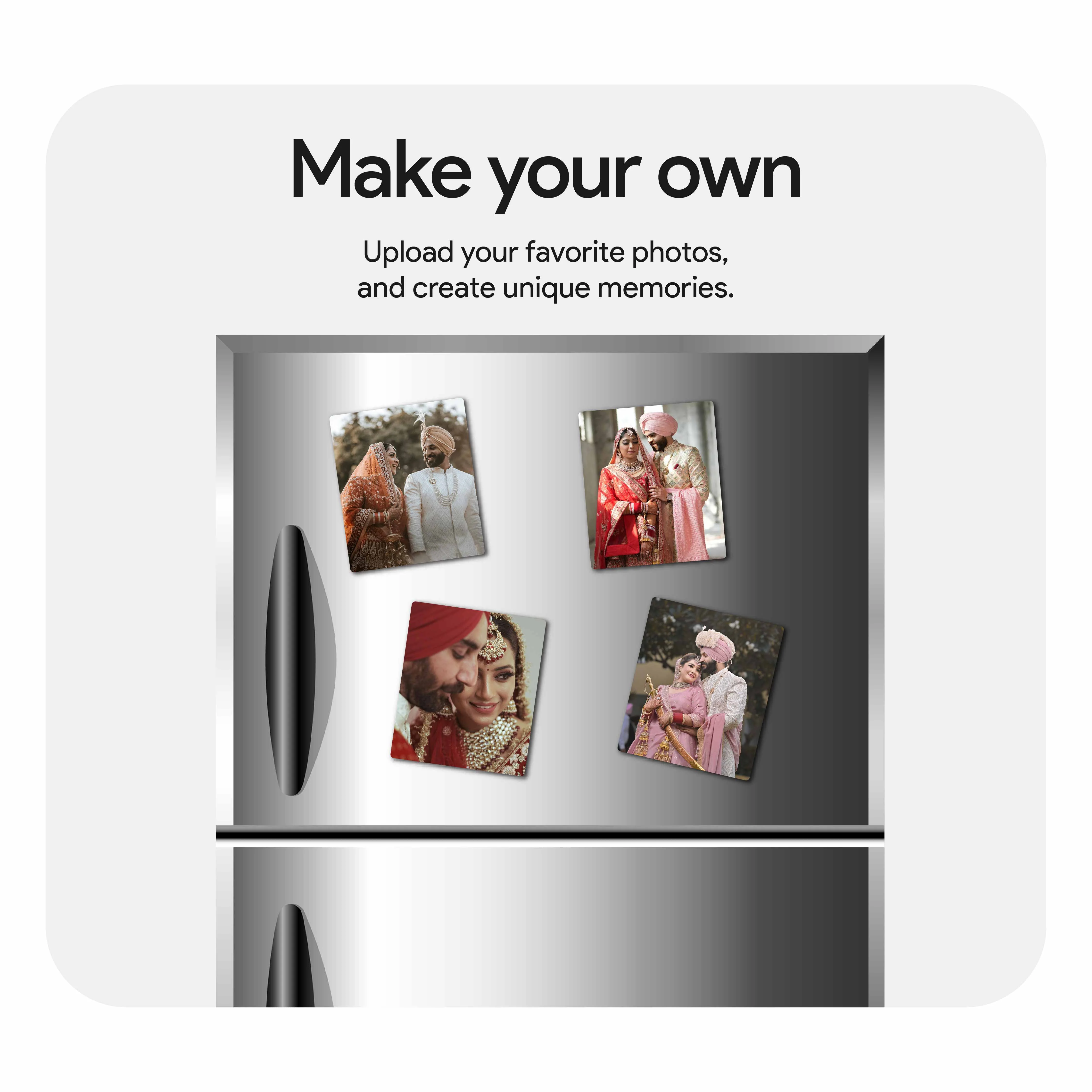Personalised Wooden Photo Fridge Magnet Set of 4 : 3 X 3.5 inch - Image 3