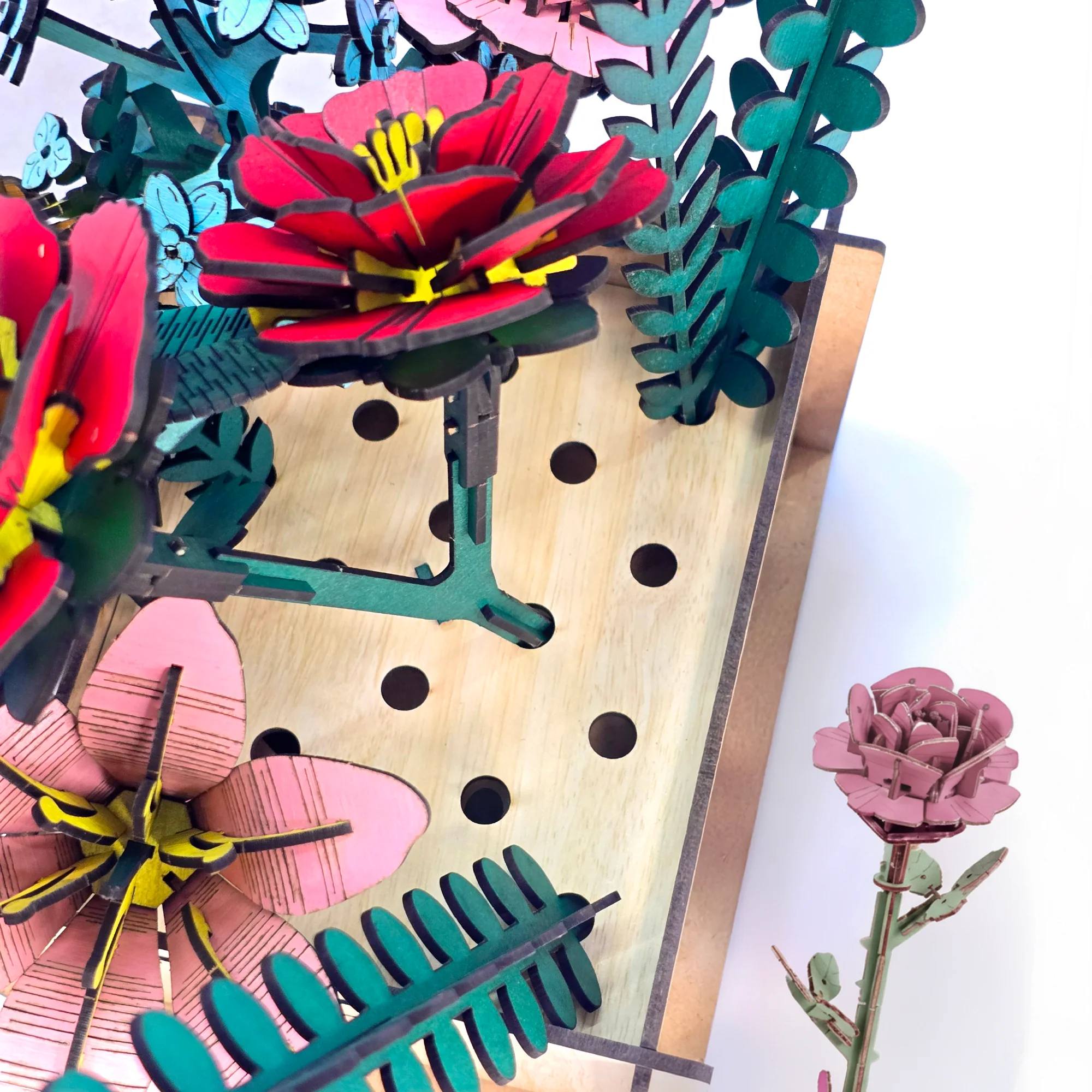 Wooden Bloom Box – Everlasting Wooden Flower Arrangement for Table Décor - Image 6